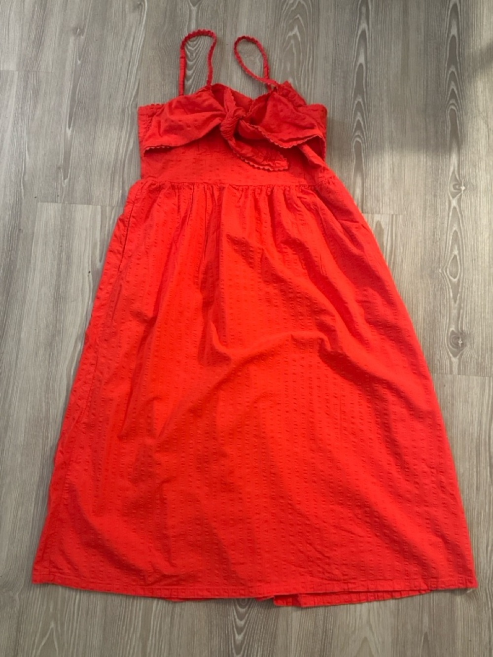 Old Navy Red Spaghetti-Strap Midi Dress with Ruffle Front